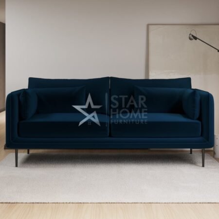 Lenny 3-Seater Sofa with Footstool Velvet Set - SHF