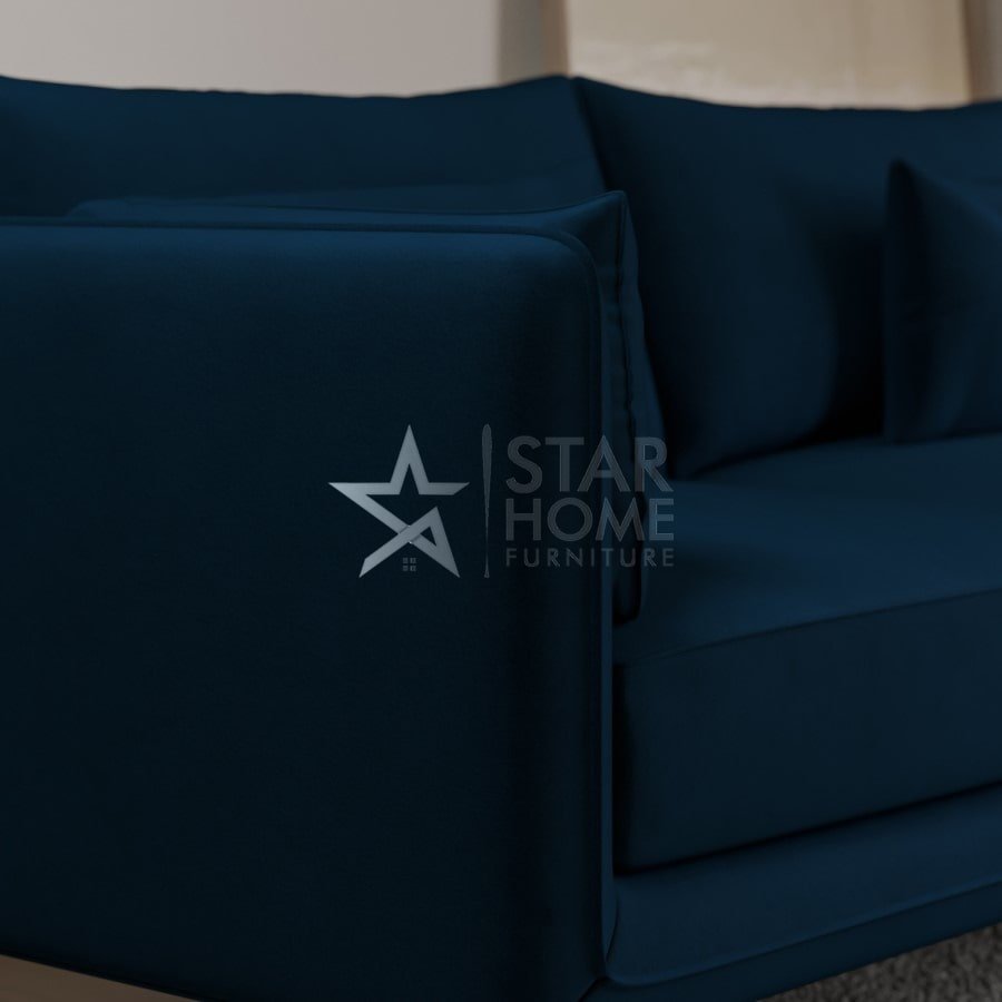 Lenny 3-Seater Sofa with Footstool Velvet Set - SHF