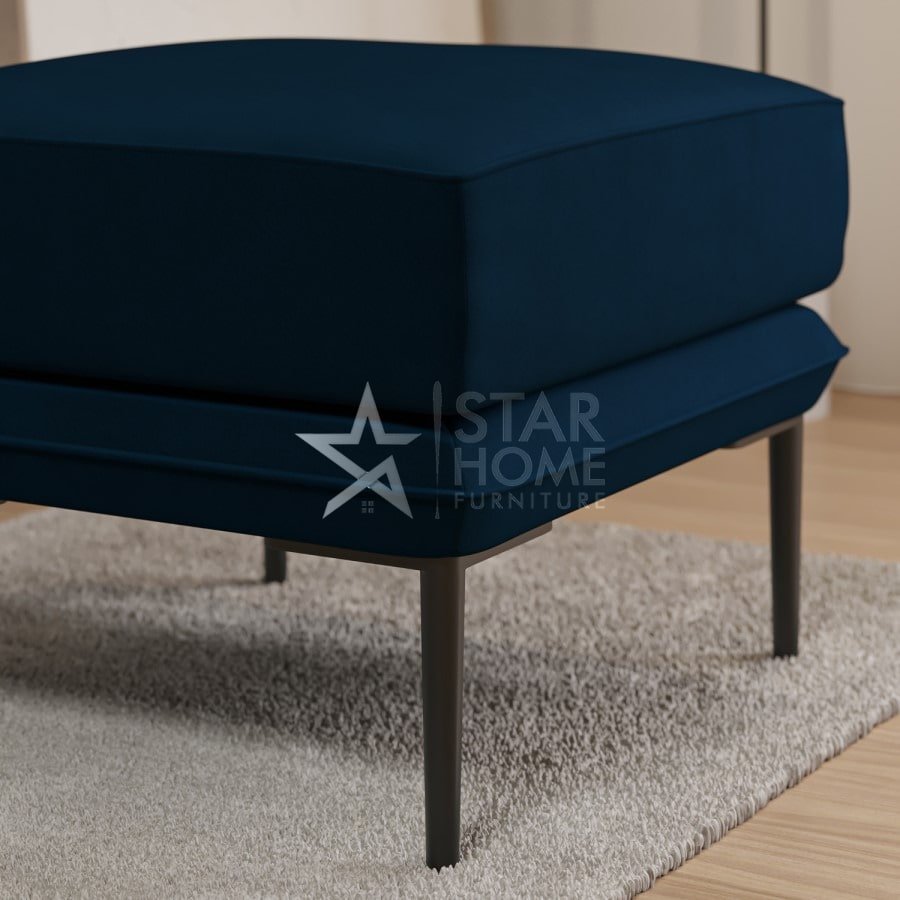 Lenny 3-Seater Sofa with Footstool Velvet Set - SHF