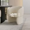 Lottie Curved Upholstered Dining Chair Textured - SHF