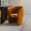 Lottie Curved Upholstered Dining Chair Textured - SHF