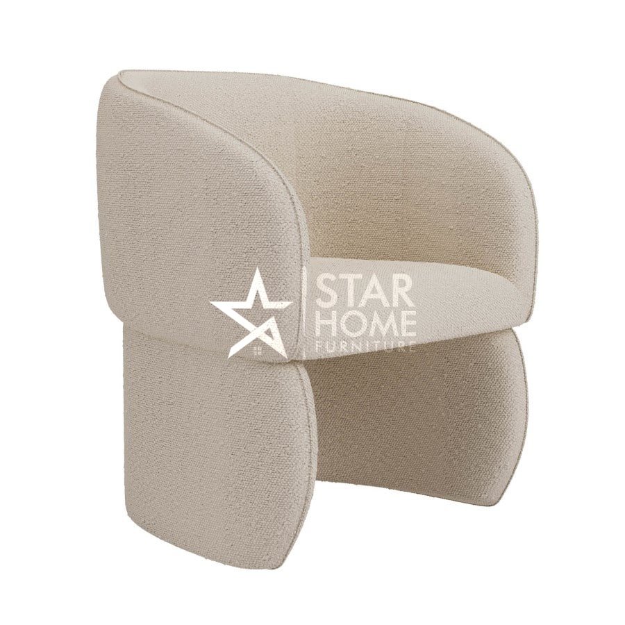 Lottie Curved Upholstered Dining Chair Textured - SHF