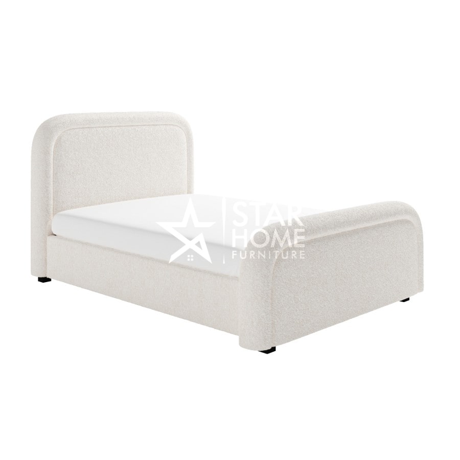 Naomi Curved Headboard Velvet Bed - SHF