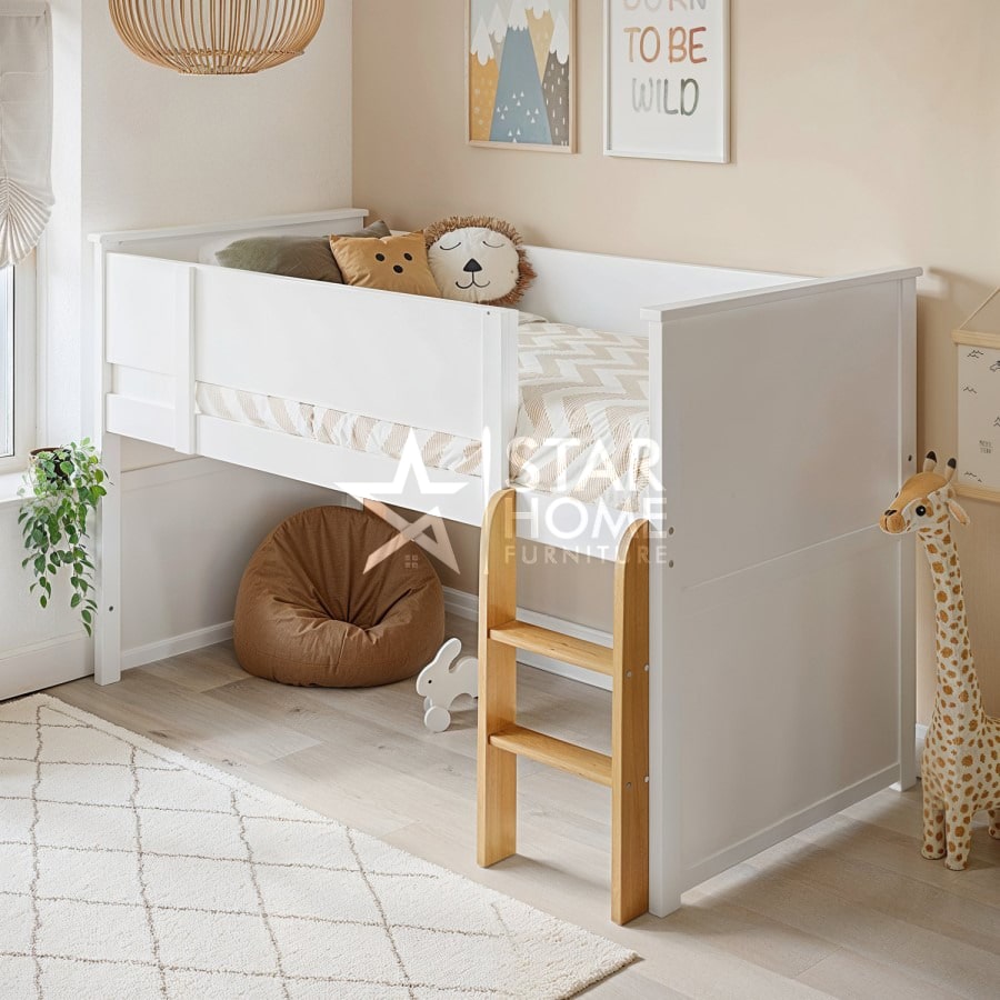 Riley Sleeper Cabin Bed with Oak Ladder - SHF