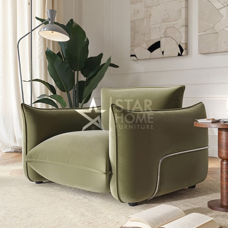 Santo 1-Seater Velvet Armchair – SHF