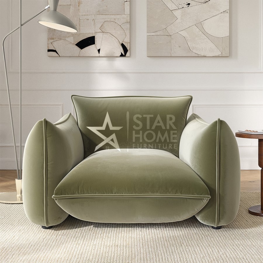 Santo 1-Seater Velvet Armchair – SHF