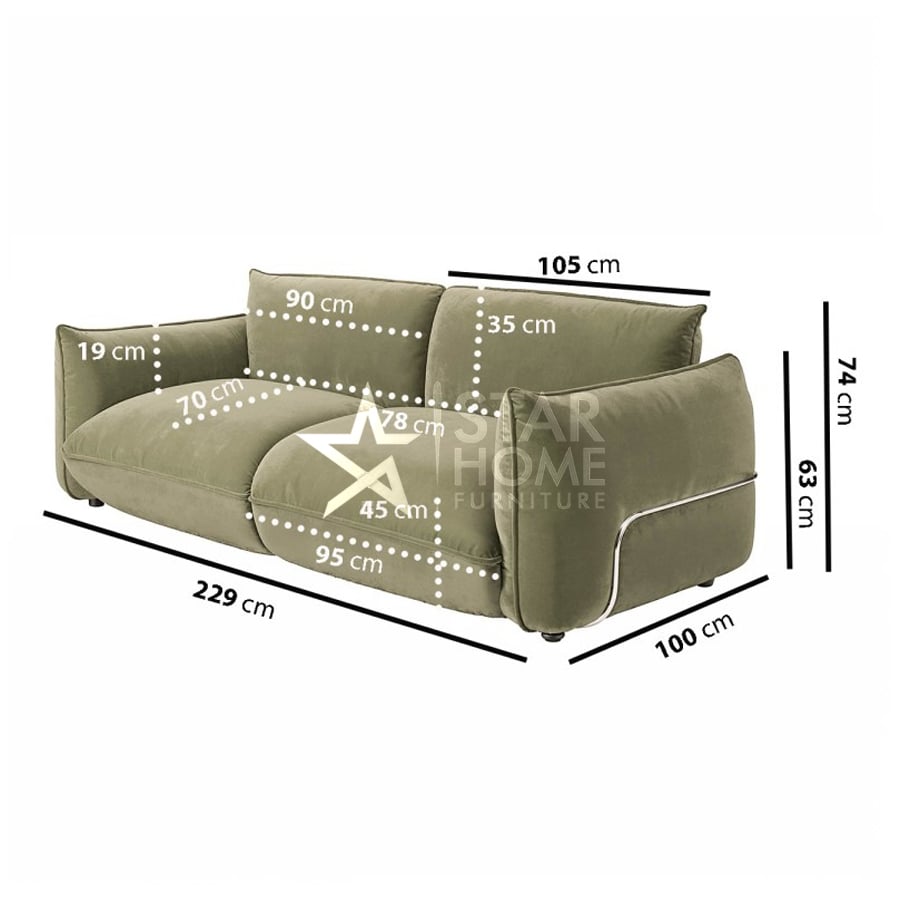 Santo 3-Seater Cloud Sofa - SHF