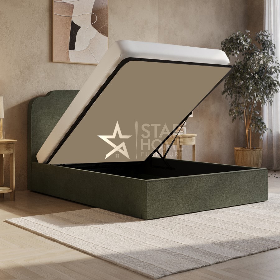 Siena Ottoman Bed with Scalloped Headboard - SHF