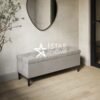 Amara Ottoman Hallway Velvet Bench with Storage - SHF