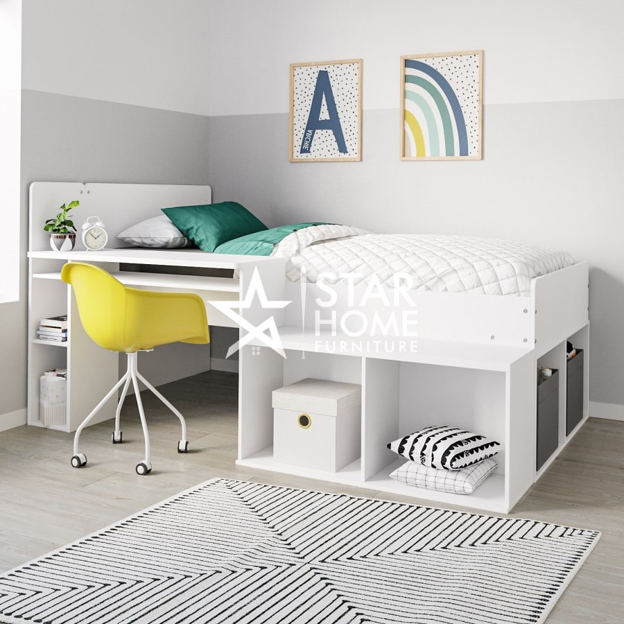 Ellison Cabin Bed with Desk and Storage - SHF