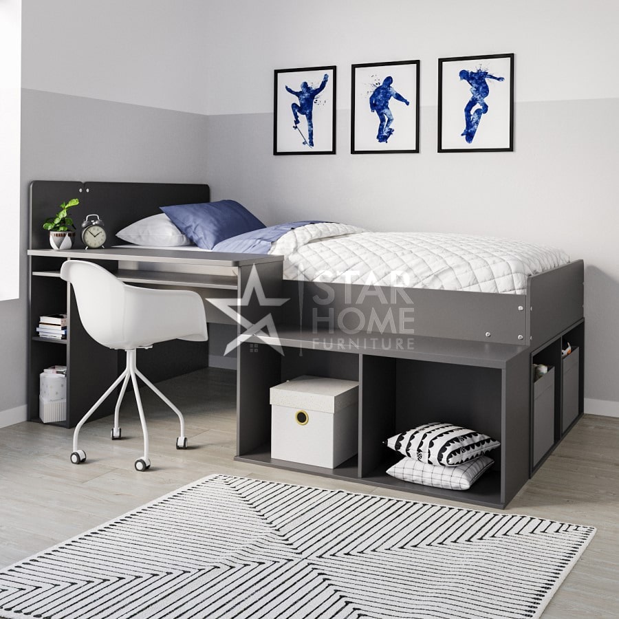Ellison Cabin Bed with Desk and Storage - SHF
